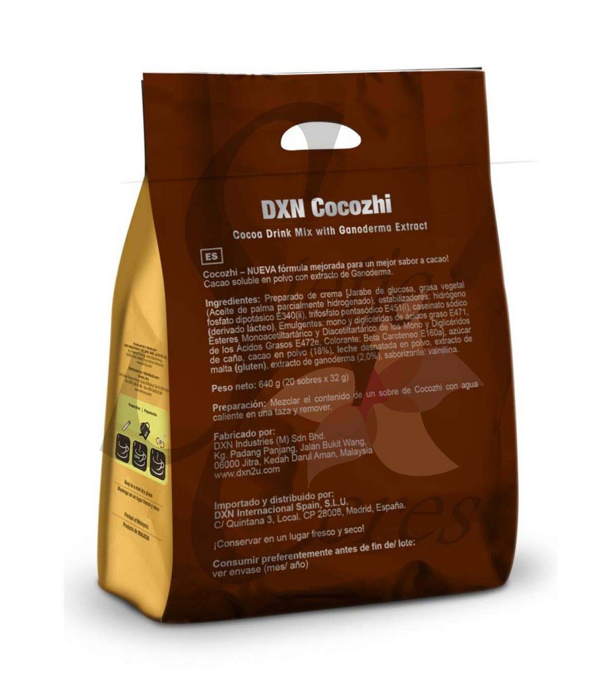 thumbnail image 2 of DXN Cocozhi Ganoderma Instant Coffee - 20 Sachets, Premium Hot Chocolate Mix With Reishi Lingzhi, Rich In Antioxidants, Halal 2 of 5