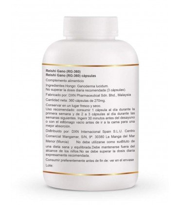 RG 360 - Ganoderma Lucidum en 360 cápsulas DXN España  en oferta